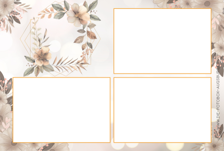 Romantisches Fotobox-Layout mit floralem Blumenmotiv.